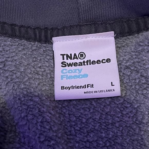 TNA sweat fleece boyfriend zip up - Picture 2 of 2